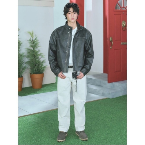 에잇세컨즈 스트럭처 세미와이드 핏 데님 팬츠 아이보리 456221MC60