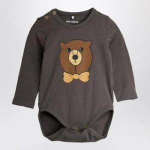 MINI RODINI Bear long sleeve bodysuit 2574010897CO/XL_MIRO-GR