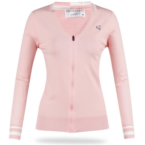 럭스골프 니트 집업 가디건 LB2S701W_이미지