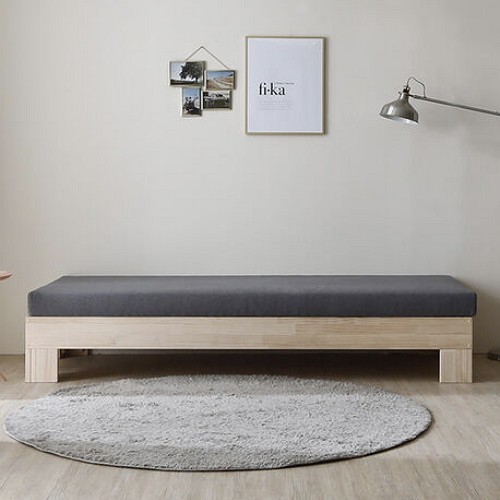 나무뜰 뮤카 데이베드 원목 패브릭 소파 3인용 (스툴별도)_이미지