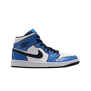 조던 조던 Nike Air Jordan 1 Mid SE Signal Blue Black White DD6834 402 Men s.._이미지