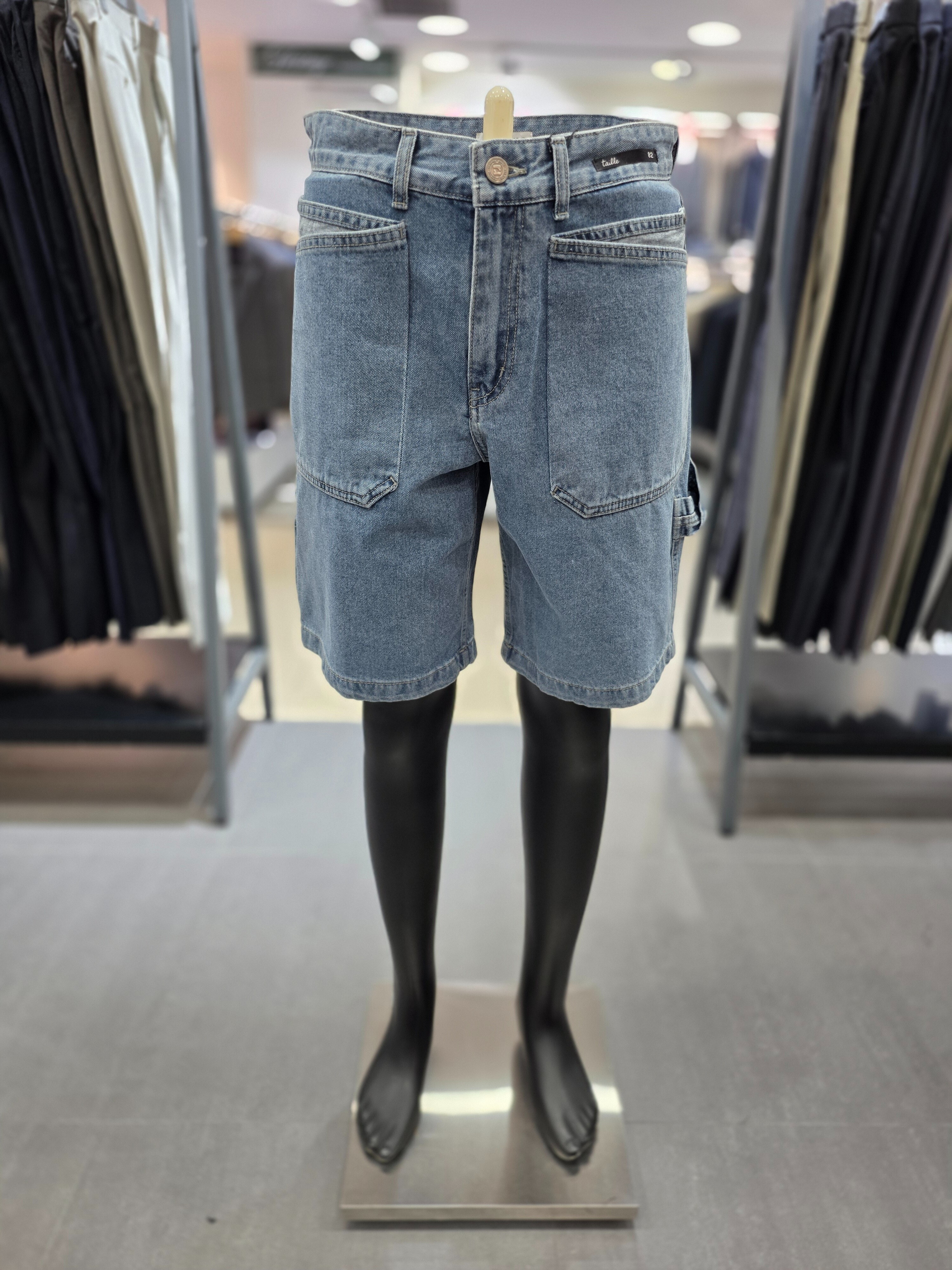 옴므 S/S 여름 다크블루 청 반바지 PJMHP54_BP_BP