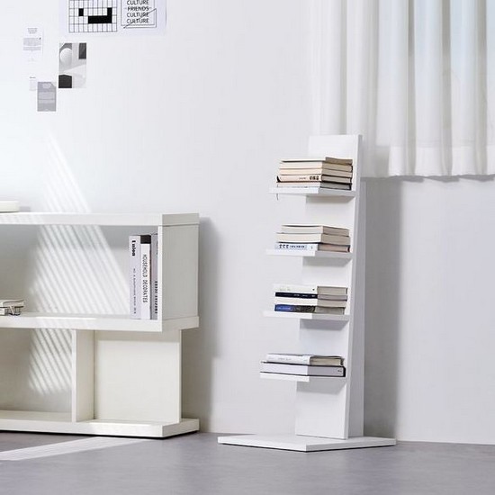 우드 북선반 스탠딩 낮은형 북타워 390