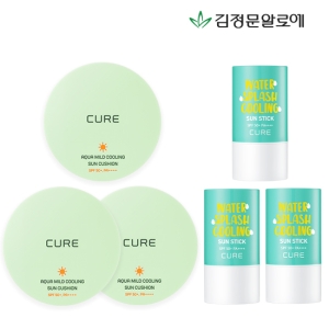김정문알로에 시즌3 큐어 아쿠아 마일드 쿨링 선쿠션 25g (기획세트)_이미지