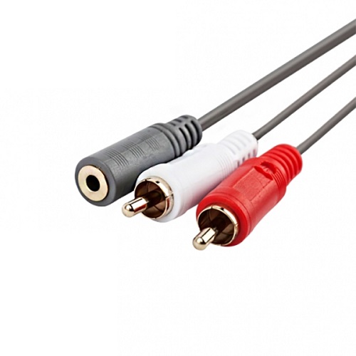 라인업시스템 LANSTAR LS-AVGC-1STF2RM-0.15M 3.5mm 스테레오 to 2RCA 케이블 (0.15m)