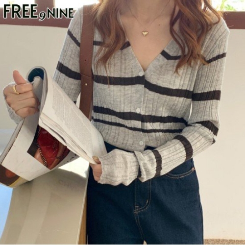 프리나인 브이단가디건FRC43105A_이미지