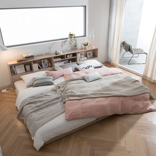 리바트 뉴트 저상형 수납 헤드형 패밀리침대 SS+Q