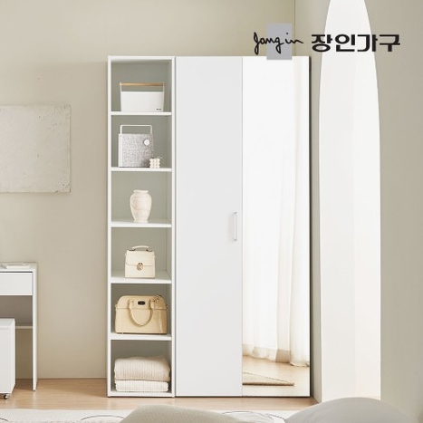 장인가구 노드 E0 폴딩도어 슬라이딩 거울 옷장 C세트 1200