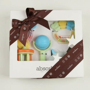  압소바 출산선물 출산준비물 옥수수사출딸랑이세트 AOB36701A