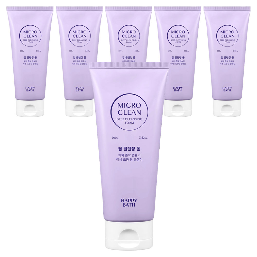 해피바스 마이크로 클린 딥 클렌징 폼 100g (6개)_이미지
