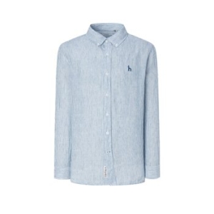 남성 터키쉬블루 스트라이프 린넨 긴팔캐주얼셔츠_HZSH5C105T2