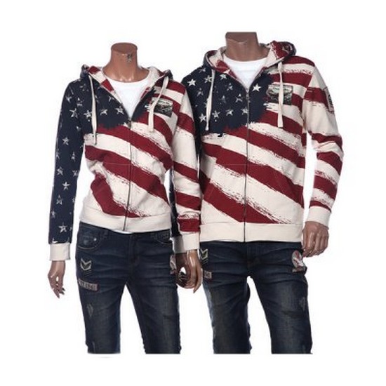 JEEP 뉴성조기 프린트 후드집업 JG3TZU051