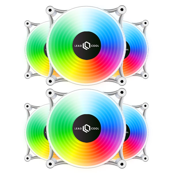 LEADCOOL 120 RGB 레인보우 (6팩, 화이트)