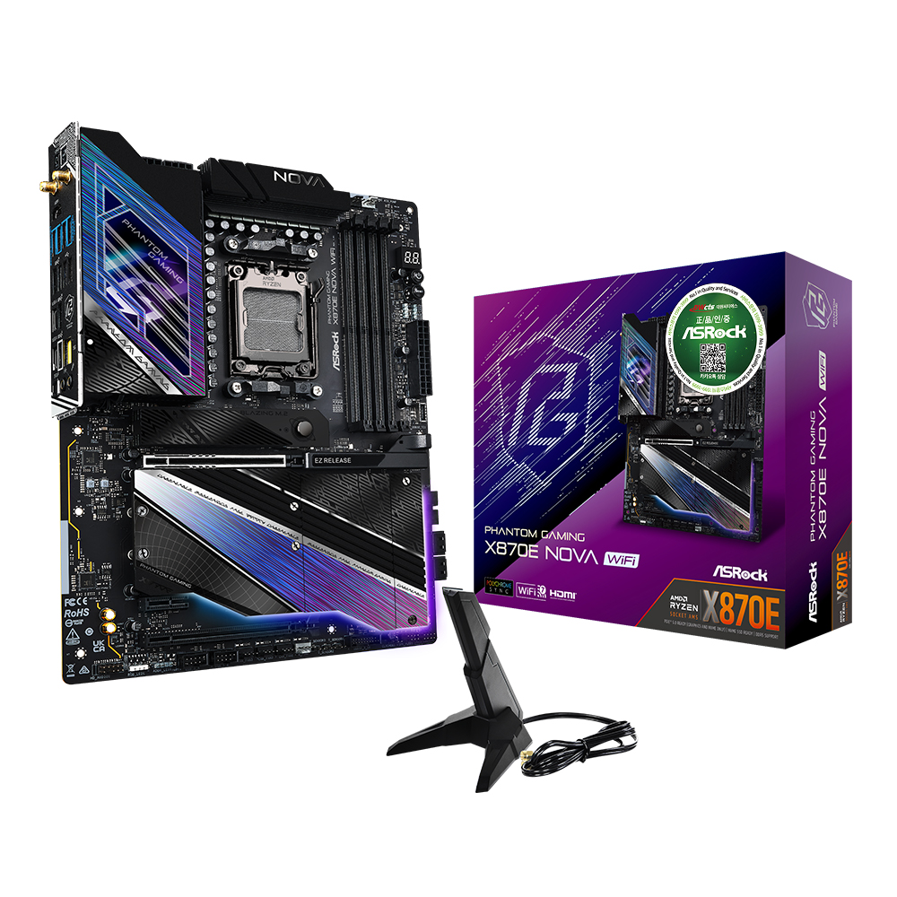 ASRock X870E Nova WiFi 대원씨티에스이미지입니다. 누르면 해당 게시물로 새창이동합니다.