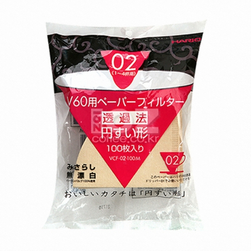하리오 V60 커피필터 여과지 (100매)