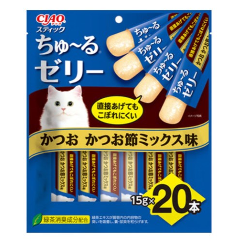 캣 챠오스틱 츄르젤리 가다랑어&가다랑어포믹스 TSC-223 300g (15g x 20p)