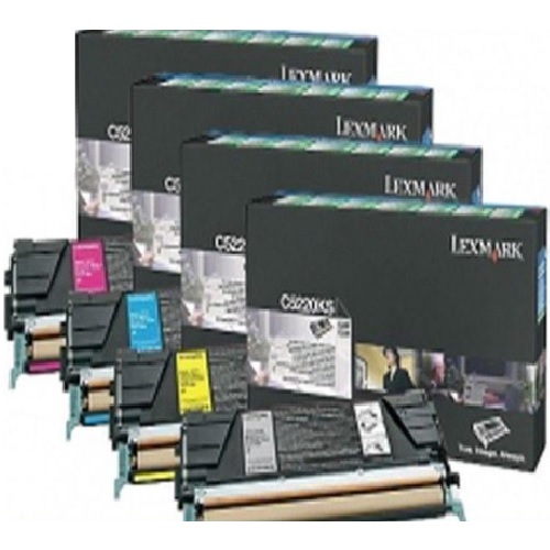 Lexmark 정품 C5222KS, C5222CS, C5222CM, C5222YS 4색 세트_이미지