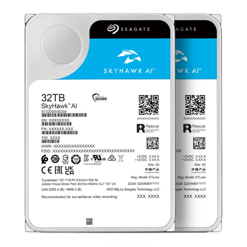 Seagate SkyHawk AI 패키지 7200/512M ST32000VE000 (2x32TB)_이미지
