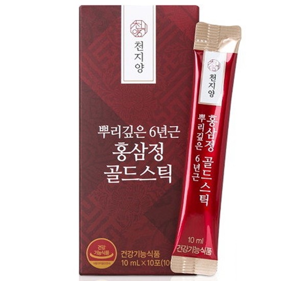 천지양 뿌리깊은 6년근 홍삼정 골드스틱 10ml 10포 (5개)