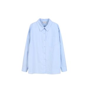플라스틱아일랜드 BEIGE 루즈핏 셔츠 블라우스 PR7WB166