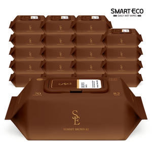 스마트에코 써밋 82 브라운 물티슈 캡형 70매 (20팩)_이미지