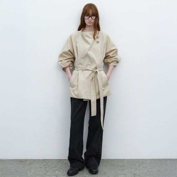 EnC DRAPE NECK HALF TR H COAT CT-1485_이미지