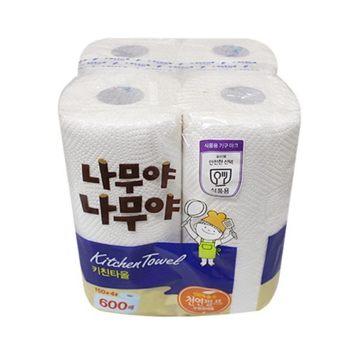 타올 휴지 화장지 티슈 주방 타올 150p 4롤