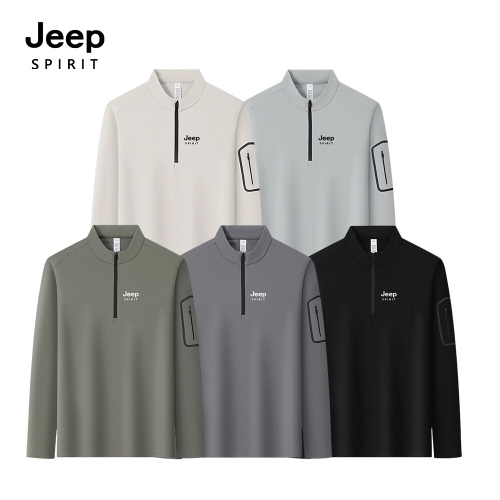 JEEP 스피릿 남성 경량 기모 반집업 스트레치 이너웨어 BYBL-12365_이미지