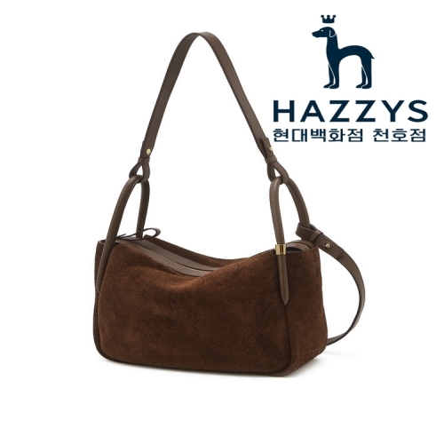 헤지스 ACC HIBA5F193W3 H-VARY 스웨이드 다크 브라운 레더 숄더백 L_이미지