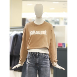  씨씨콜렉트 NEW C241PSM023 크롭라인프린팅티셔츠