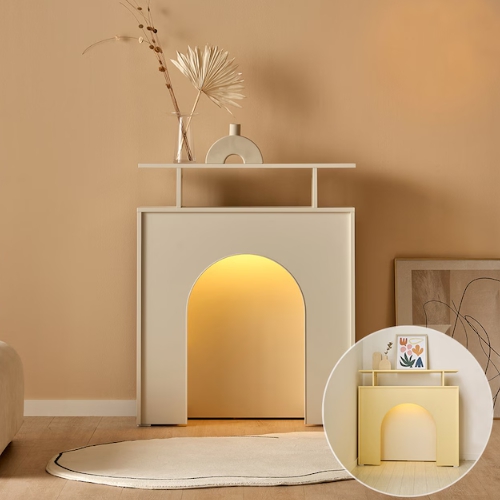 달소리가구  샤이니 E0등급 LED 벽난로 수납 콘솔 1000