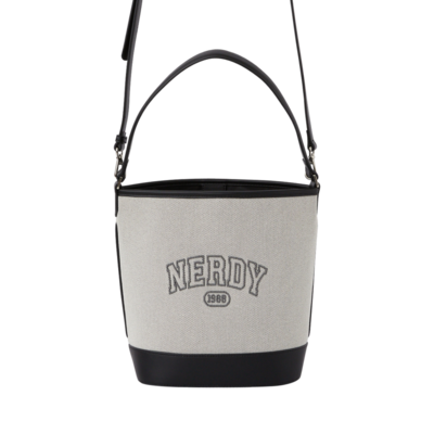 널디 Nerdy 캔버스 투웨이 버킷백 PNES25BG02 CANVAS 2WAY BUCKET BAG 블랙_이미지