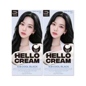 아모레퍼시픽 미쟝센 헬로크림 염색약 1CB쿨블랙 (2개)_이미지