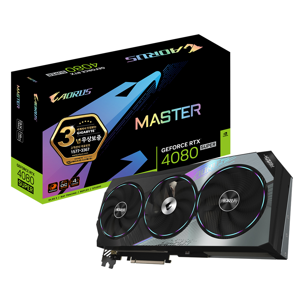 GIGABYTE AORUS 지포스 RTX 4080 SUPER MASTER D6X 16GB 제이씨현_이미지