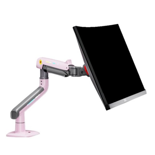 NB F5-XJ 팬텀 초고중량 RGB 게이밍 모니터암 판타지 핑크