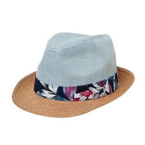 플릭엔플락BCF009.배색 꽃밴드 중년남성 페도라 중절모 봄 여름 신사 외출 모자