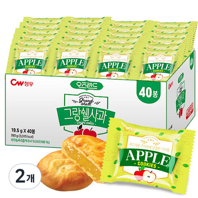 청우식품 오즈랜드 그랑쉘 사과잼 쿠키 780g (2개)