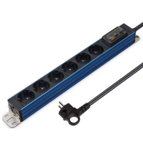 현대일렉트릭 서버탭 6구 16A 알루미늄 고용량 멀티탭 (5m)_이미지