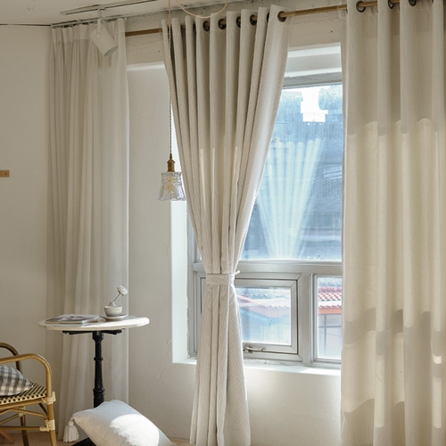 바자르 크로플 자카드 아일렛 암막커튼 (225x235cm)_이미지