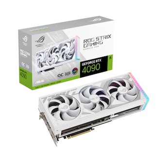 ASUS ROG STRIX 지포스 <b>RTX</b> <b>4090</b> O24G GAMING OC D6X 24GB White 인텍앤컴퍼니