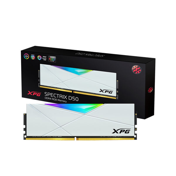 ADATA DDR4-3200 CL16 SPECTRIX D50 RGB 화이트 (8GB)_이미지