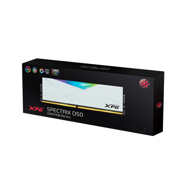 ADATA DDR4-3200 CL16 SPECTRIX D50 RGB 화이트 (8GB)_이미지
