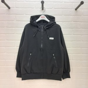 블랙 나일론 스판 후드 점퍼 24S5101 BK