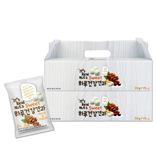 맑은농산 잇츠리얼넛츠 하루건강 견과 요거트오곡초코볼 20g 25개입 선물세트이미지입니다. 누르면 해당 게시물로 새창이동합니다.