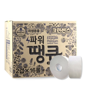 크린센스 파워 땡큐 엠보싱 점보롤300 150m 2겹 x16롤_이미지