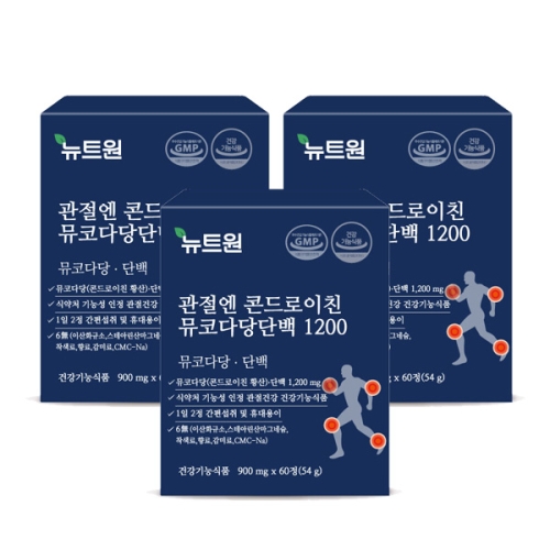 노바렉스 뉴트원 관절엔 콘드로이친 뮤코다당단백 1200 60정 (3개)