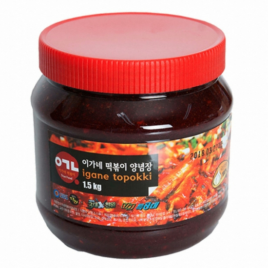 트루푸드 이가네 떡볶이 오리지널 양념장 1.5kg [1개]