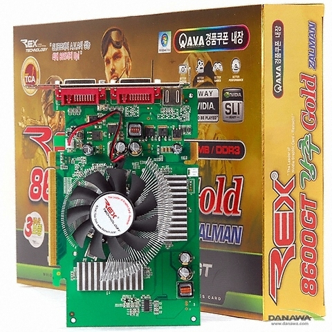 Rextech 지포스 8600GT 강추 Gold 256MB 잘만 AVA_이미지