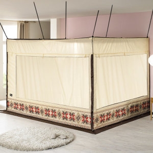 사각 난방텐트 커튼형 베이지 패밀리 단품/방한 보온