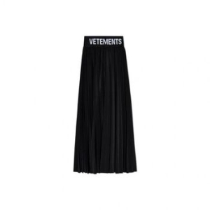 VETEMENTS 우먼 플리츠 스커트 치마 WA65SK100B 25054-BLACK